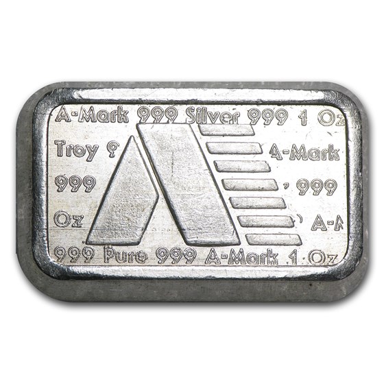 1 oz Silver Bar - A-Mark Brick (Type-2) 1 oz Silver Bar - A-Mark Brick (Type-2)